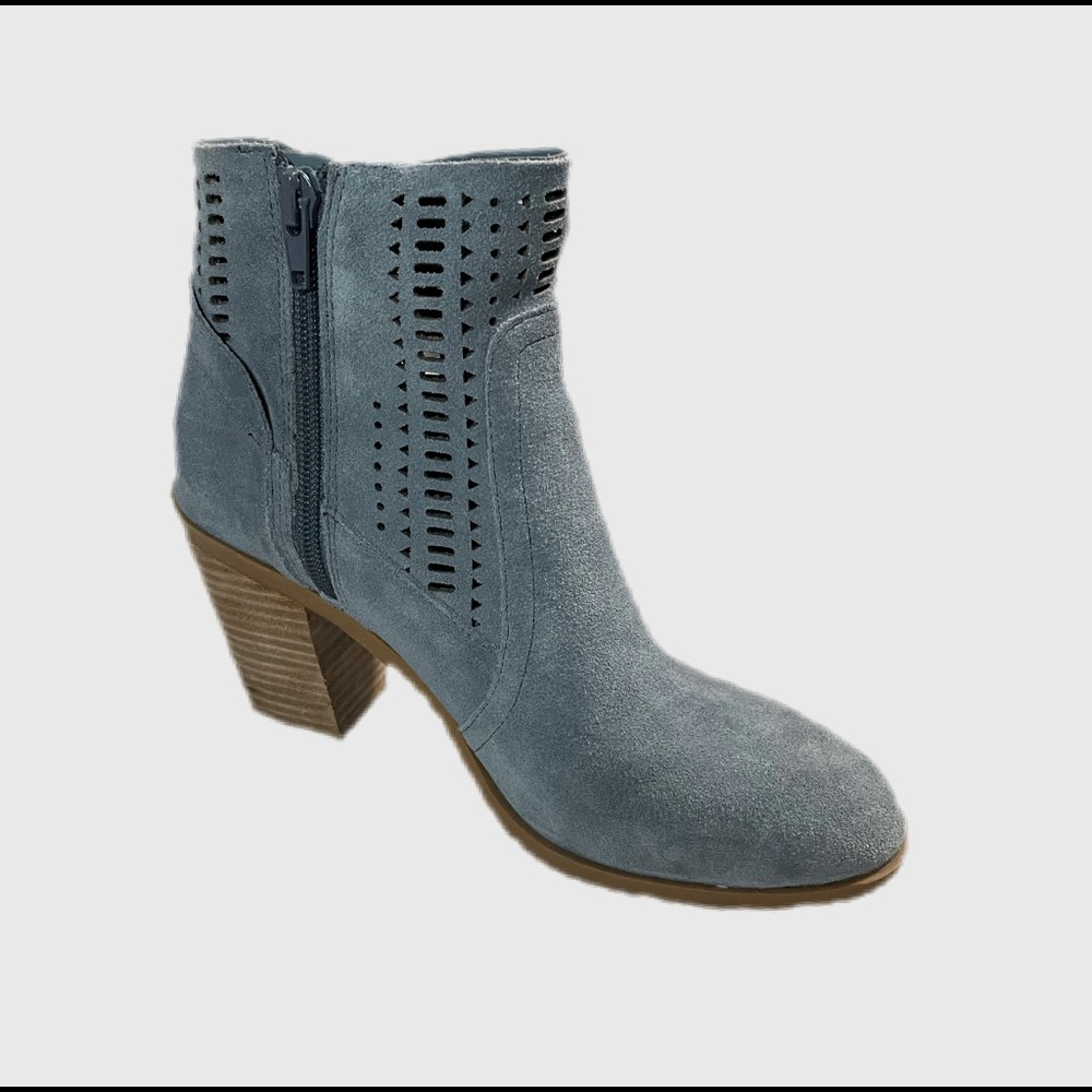Muted blue booties